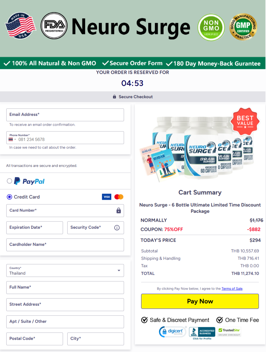 Neuro Surge Official Website Secure Order Page